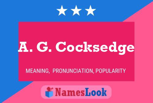 A. G. Cocksedge Name Poster