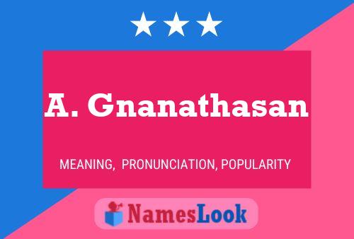 A. Gnanathasan Name Poster