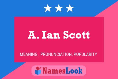 A. Ian Scott Name Poster