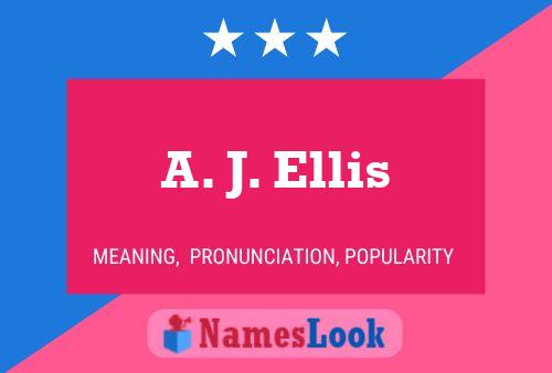 A. J. Ellis Name Poster