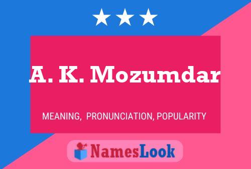 A. K. Mozumdar Name Poster