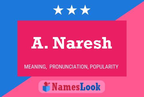 A. Naresh Name Poster