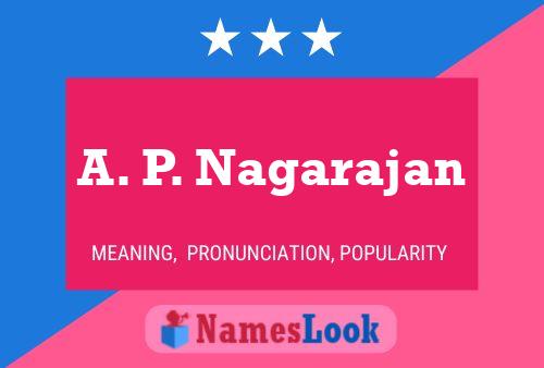 A. P. Nagarajan Name Poster