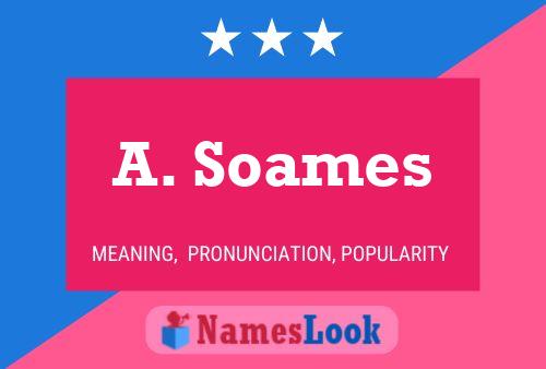 A. Soames Name Poster