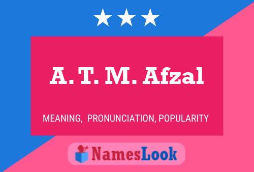 A. T. M. Afzal Name Poster