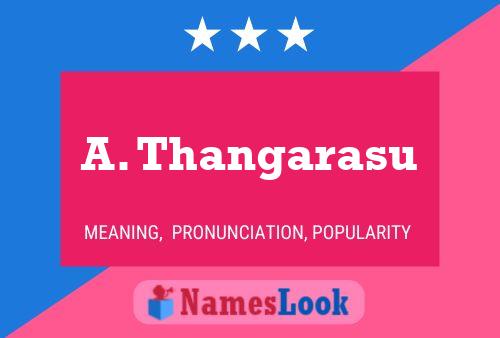 A. Thangarasu Name Poster