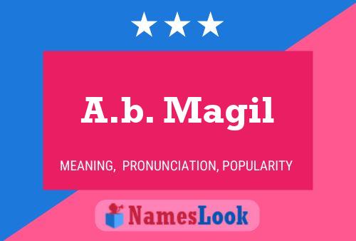 A.b. Magil Name Poster