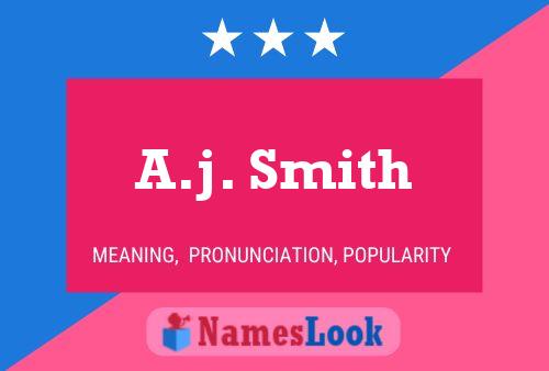 A.j. Smith Name Poster