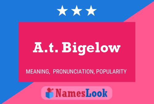 A.t. Bigelow Name Poster