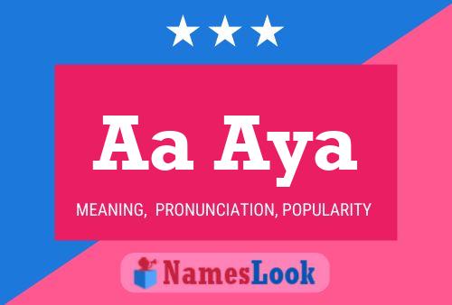 Aa Aya Name Poster