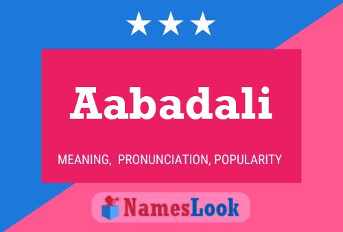 Aabadali Name Poster