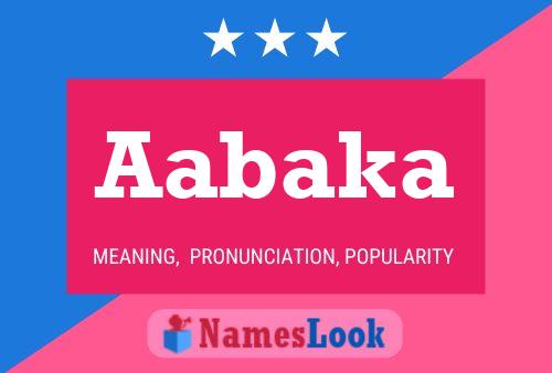 Aabaka Name Poster