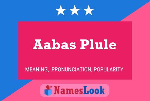 Aabas Plule Name Poster