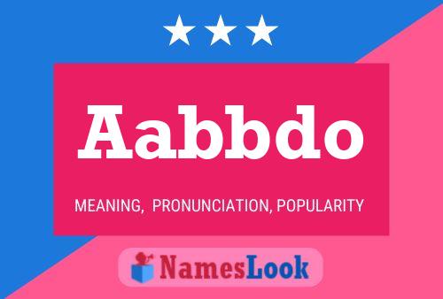 Aabbdo Name Poster