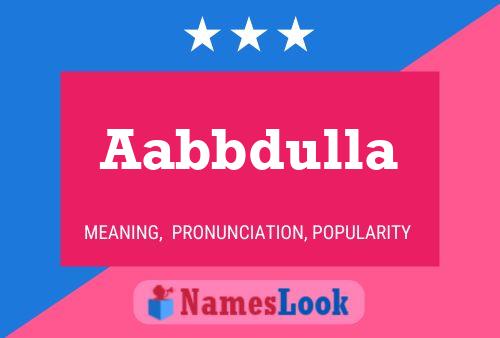 Aabbdulla Name Poster