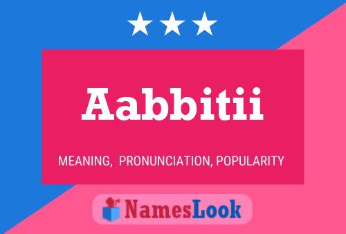 Aabbitii Name Poster