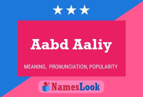 Aabd Aaliy Name Poster