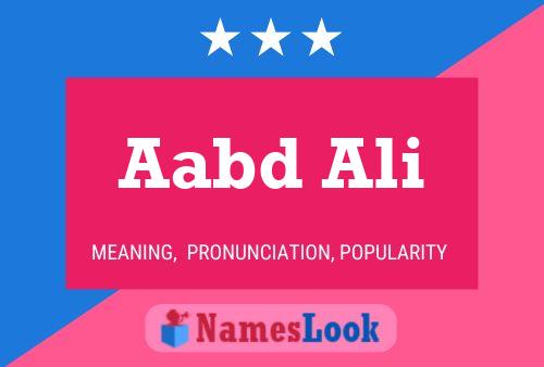 Aabd Ali Name Poster