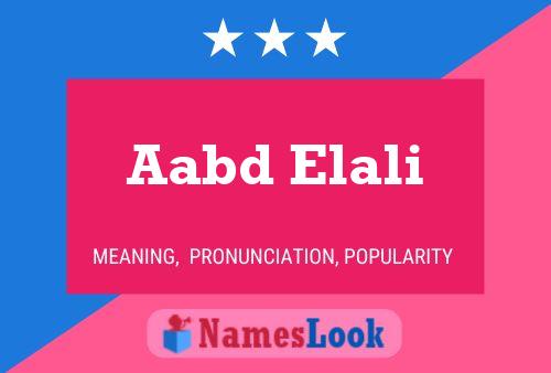 Aabd Elali Name Poster