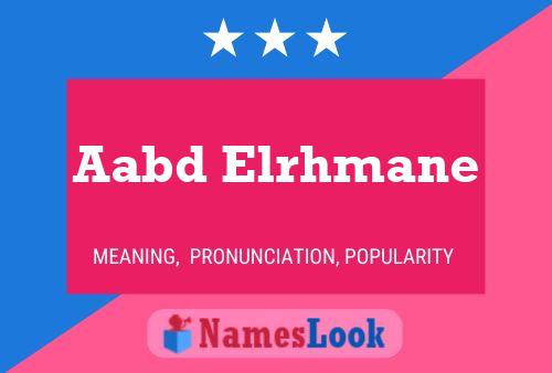 Aabd Elrhmane Name Poster