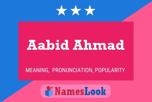 Aabid Ahmad Name Poster