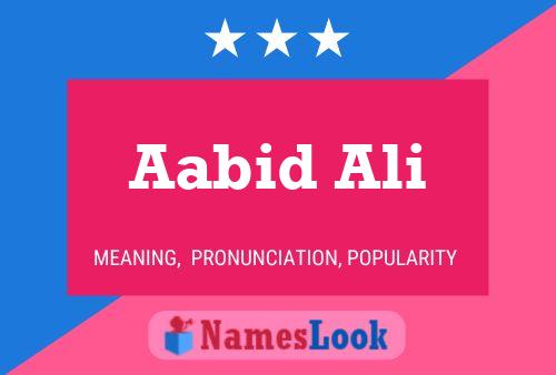 Aabid Ali Name Poster