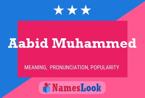 Aabid Muhammed Name Poster