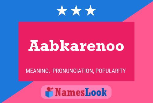 Aabkarenoo Name Poster