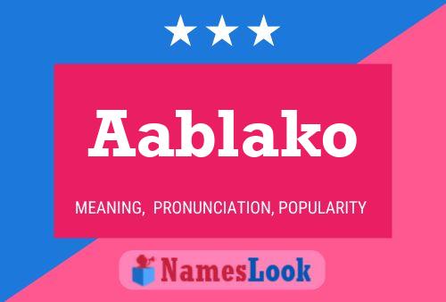 Aablako Name Poster