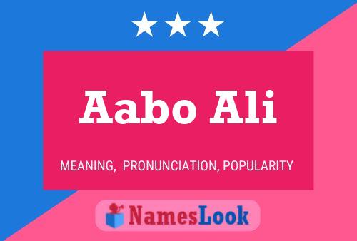 Aabo Ali Name Poster