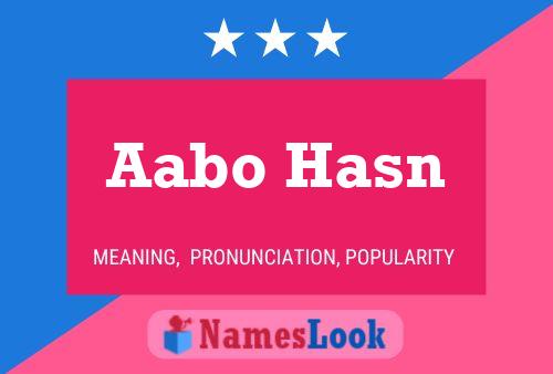 Aabo Hasn Name Poster