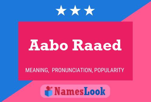 Aabo Raaed Name Poster