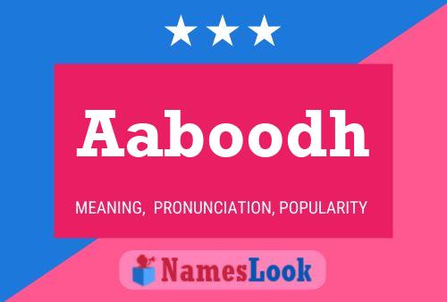 Aaboodh Name Poster