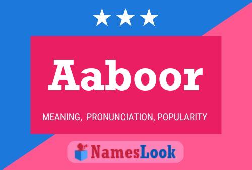 Aaboor Name Poster