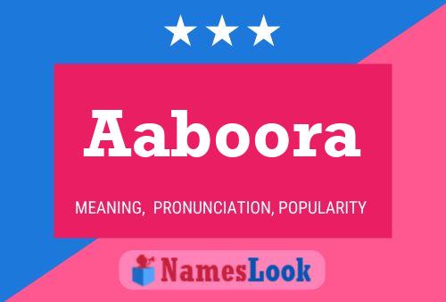 Aaboora Name Poster