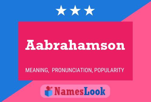 Aabrahamson Name Poster