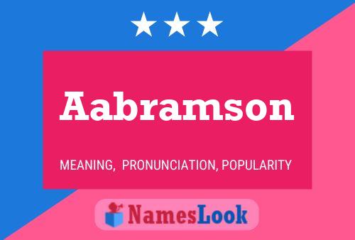 Aabramson Name Poster