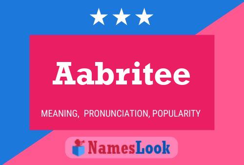 Aabritee Name Poster