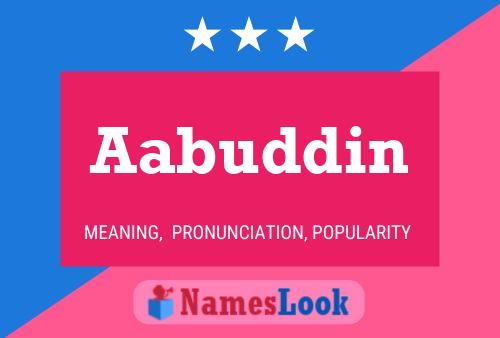 Aabuddin Name Poster