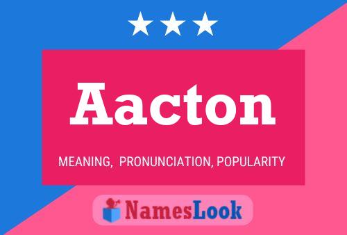 Aacton Name Poster