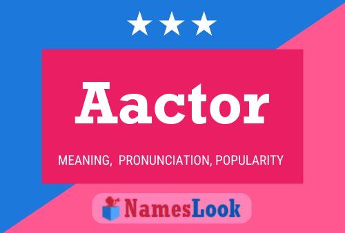 Aactor Name Poster