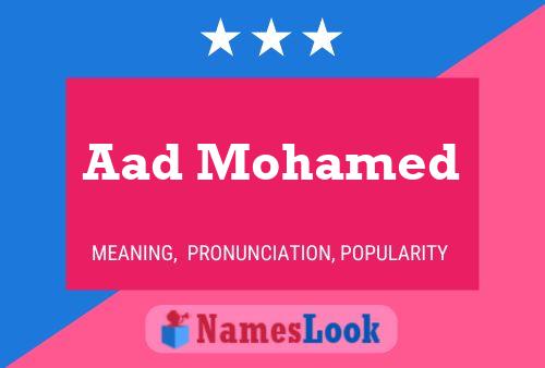 Aad Mohamed Name Poster