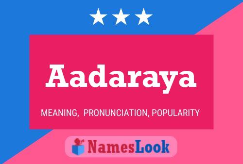 Aadaraya Name Poster