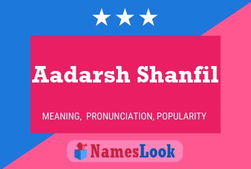 Aadarsh Shanfil Name Poster