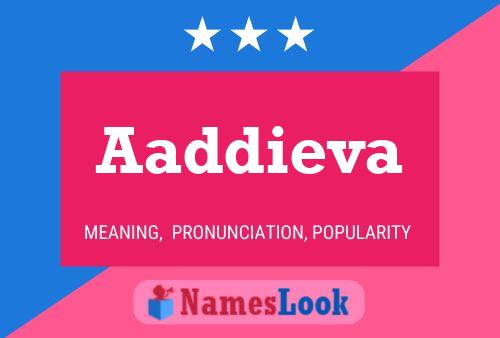 Aaddieva Name Poster