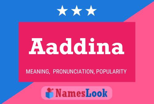 Aaddina Name Poster