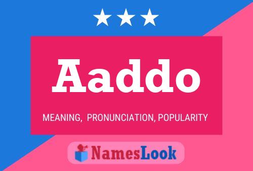 Aaddo Name Poster