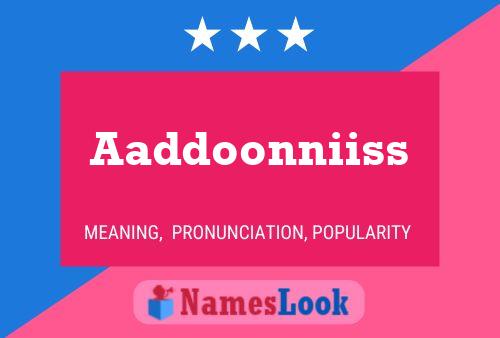 Aaddoonniiss Name Poster