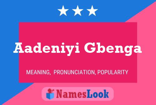 Aadeniyi Gbenga Name Poster