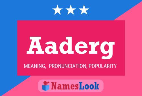 Aaderg Name Poster